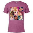 thumbnail image 1 of Disney Princess Characters Pop Art Grid - Short Sleeve Blended T-Shirt for Adults - Customized-Purple, 1 of 5