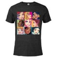 thumbnail image 1 of Disney Princess Characters Pop Art Grid - Short Sleeve Blended T-Shirt for Adults - Customized-Black, 1 of 5