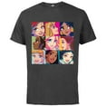 thumbnail image 1 of Disney Princess Characters Pop Art Grid - Short Sleeve Cotton T-Shirt for Adults - Customized-Charcoal, 1 of 5