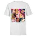 thumbnail image 1 of Disney Princess Characters Pop Art Grid - Short Sleeve T-Shirt for Kids - Customized-White, 1 of 5