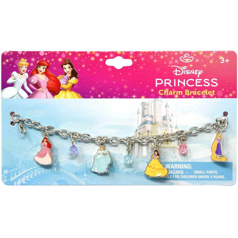 DISNEY FROZEN Disney Princess Charm Bracelet With 4 Metal Charms and 3 Beads