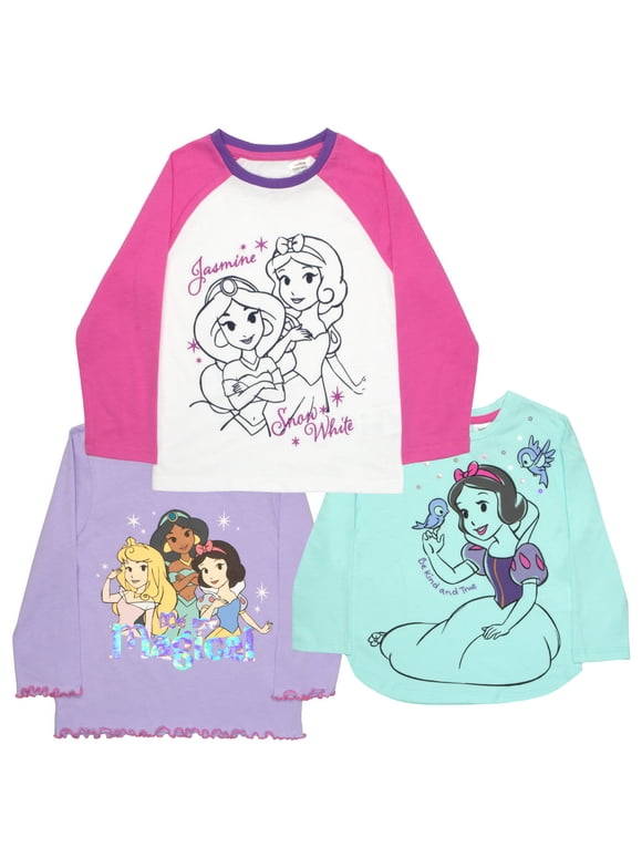 Disney Princess Chibi Girls Long Sleeve 3-Piece Set for Kids and Toddlers (Size 4-3T)