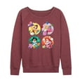 thumbnail image 1 of Disney - Princess Christmas Grid - Women's Lightweight French Terry Long Sleeve Shirt, 1 of 5
