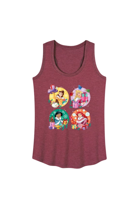 - Princess Christmas Grid - Women's Racerback Tank Top