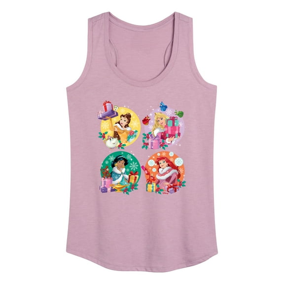 Disney - Princess Christmas Grid - Women's Racerback Tank Top