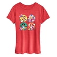 thumbnail image 1 of Disney - Princess Christmas Grid - Women's Short Sleeve Graphic T-Shirt, 1 of 5