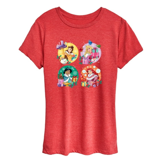 Disney - Princess Christmas Grid - Women's Short Sleeve Graphic T-Shirt