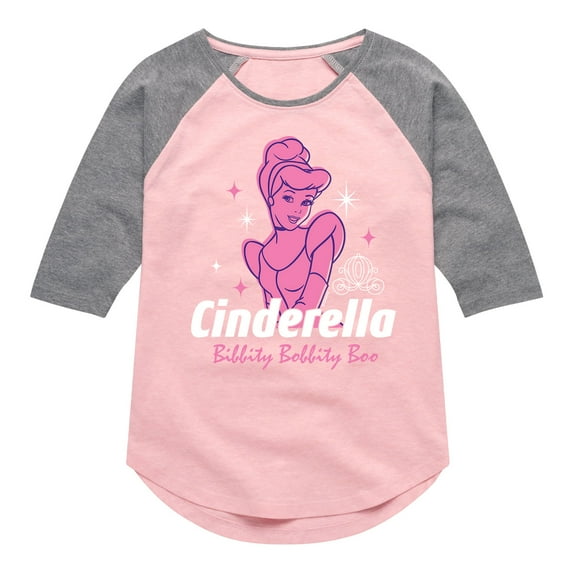 Disney Princess - Cinderalla Bibbity Bobbity - Toddler And Youth Girls Raglan Graphic T-Shirt