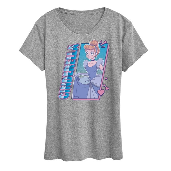 Disney Princess - Cinderella Anime - Women's Short Sleeve Graphic T-Shirt