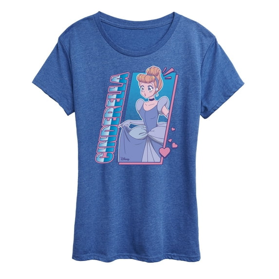 Disney Princess - Cinderella Anime - Women's Short Sleeve Graphic T-Shirt