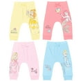 thumbnail image 1 of Disney Princess Cinderella Ariel Belle Aurora Infant Baby Girls 4 Pack Pants 24 Months, 1 of 5