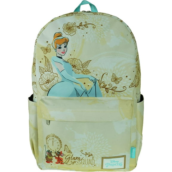 Disney Princess Cinderella Backpack 17" with Laptop Compartment for School, Travel, and Work