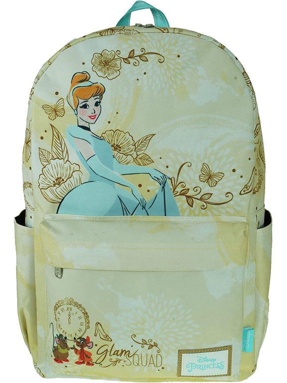 Princess Cinderella Backpack 17" with Laptop Compartment for School, Travel, and Work