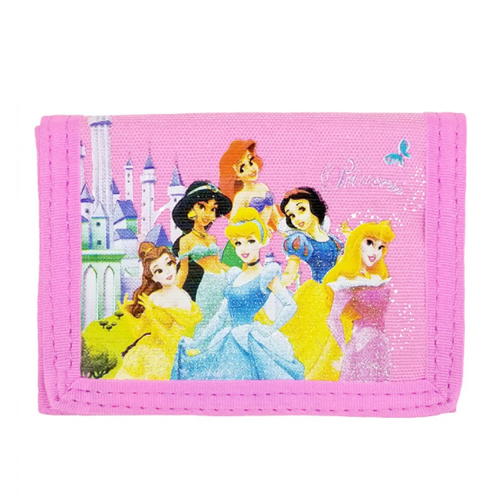 Disney Princess Cinderella, Belle Pink Girls Trifold Wallet/Card Holder for Kids - image 1 of 1