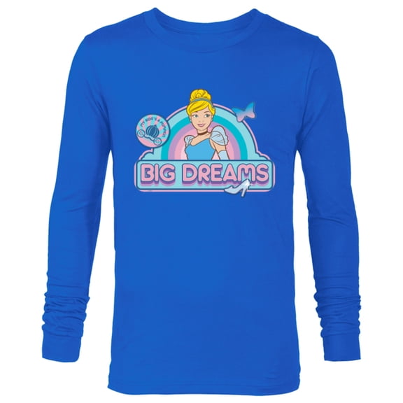 Disney Princess Cinderella Big Dreams Retro - Long Sleeve T-Shirt for Men - Customized-Royal