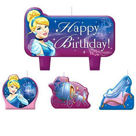 Disney Princess Cinderella Birthday 4 Candles Pack