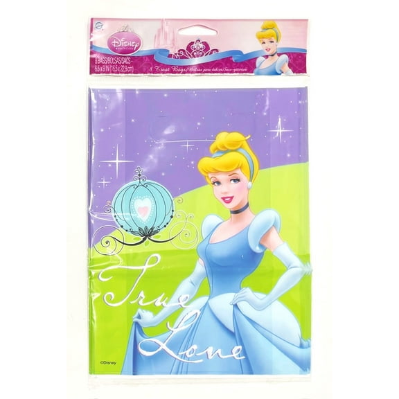 Disney Princess Cinderella Birthday Party Favor Treat Bags - Pack of 8