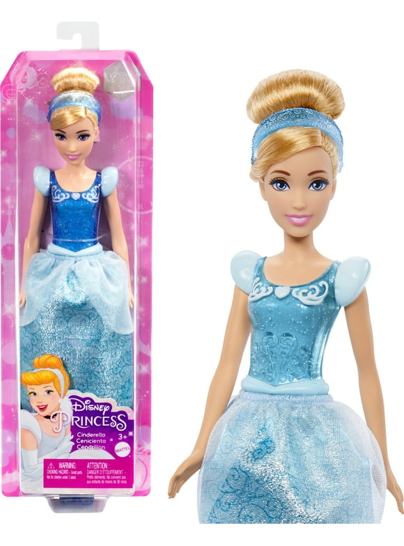 Disney Princess Cinderella Fashion Doll with Blonde Hair, Blue Eyes & Hair Accessory