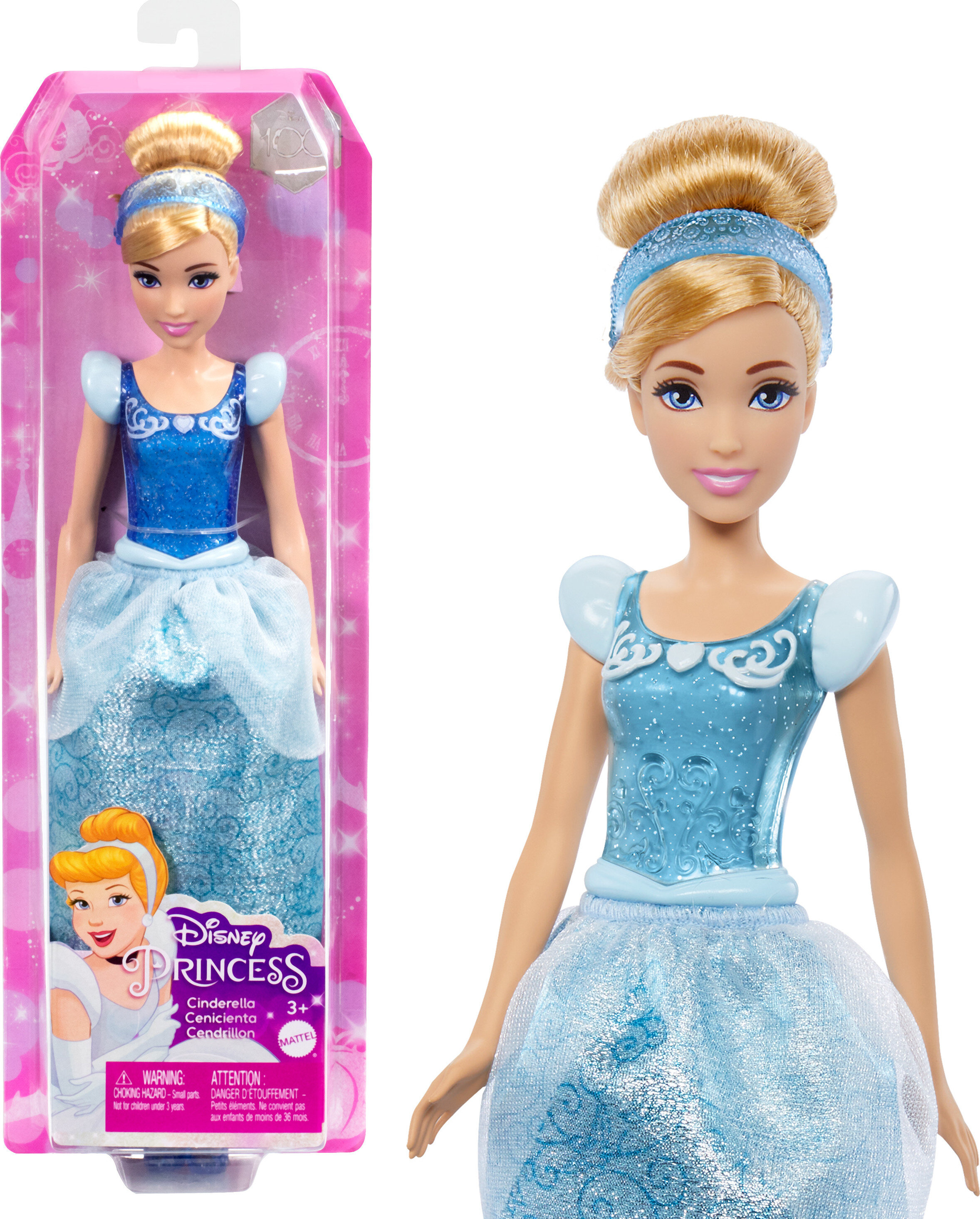 Disney Princess Cinderella Fashion Doll With Blonde Hair Blue Eyes 