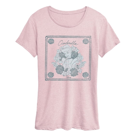 Disney Princess - Cinderella Flowers - Women's Short Sleeve Graphic T-Shirt