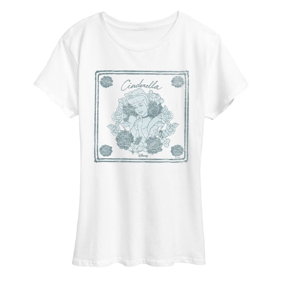 Disney Princess - Cinderella Flowers - Women's Short Sleeve Graphic T-Shirt