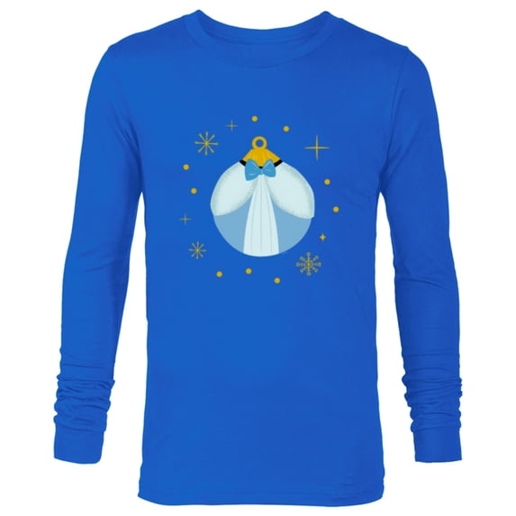 Disney Princess Cinderella Holiday Christmas Ornament - Long Sleeve T-Shirt for Men - Customized-Navy