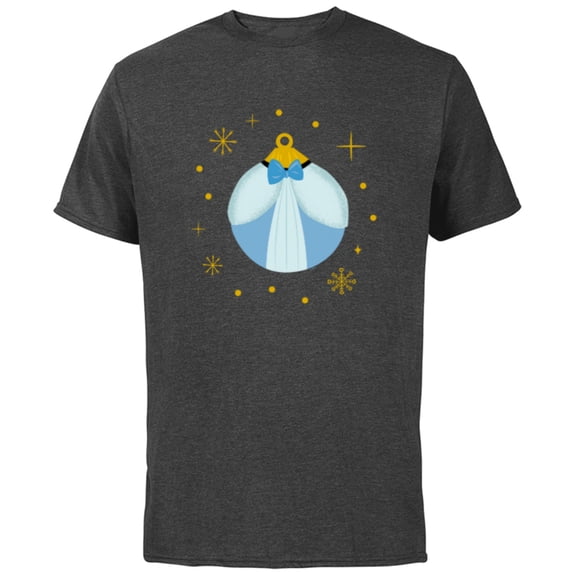 Disney Princess Cinderella Holiday Christmas Ornament - Short Sleeve Cotton T-Shirt for Adults - Customized-Charcoal