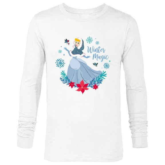 Disney Princess Cinderella Holiday Christmas Winter Magic - Long Sleeve T-Shirt for Men - Customized-White