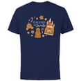 thumbnail image 1 of Disney Princess Cinderella Holiday Gingerbread Season Sweets - Short Sleeve Cotton T-Shirt for Adults - Customized-Navy, 1 of 5