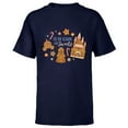 thumbnail image 1 of Disney Princess Cinderella Holiday Gingerbread Season Sweets - Short Sleeve T-Shirt for Kids - Customized-Navy, 1 of 5