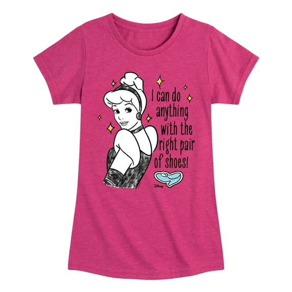 Disney Princess - Cinderella I Can Do Anything - Toddler & Youth Girls Short Sleeve Graphic T-Shirt