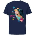 thumbnail image 1 of Disney Princess Cinderella Jasmine Making Every Dream Count - Short Sleeve Cotton T-Shirt for Adults - Customized-Navy, 1 of 5