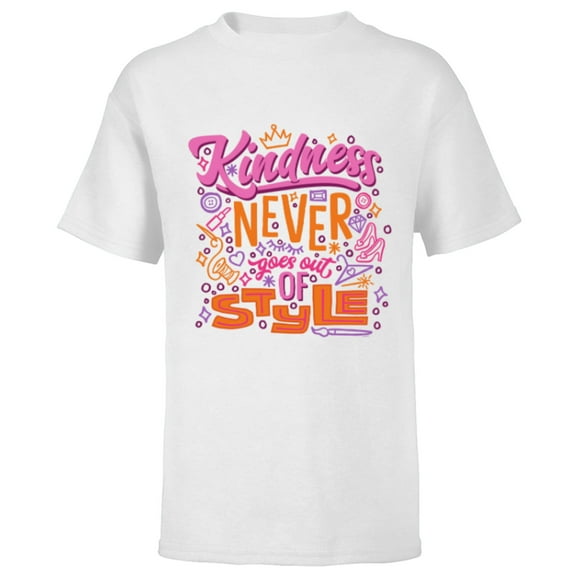 Disney Princess Cinderella Kindness Never Goes Out of Style - Short Sleeve T-Shirt for Kids - Customized-White