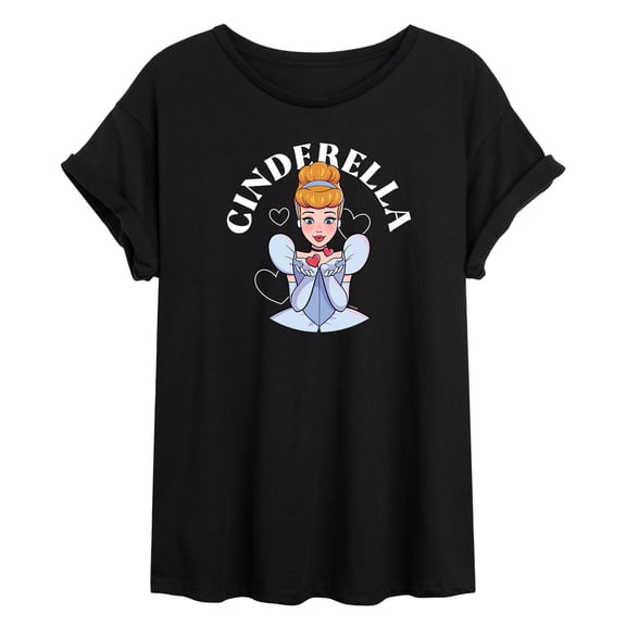 Disney Princess - Cinderella Kiss - Juniors Ideal Flowy Muscle T-Shirt
