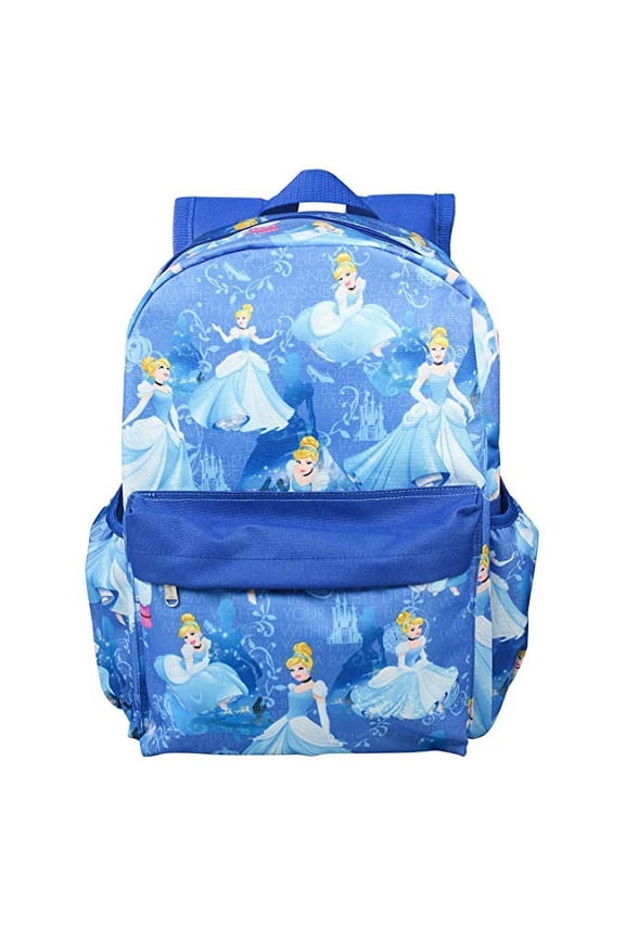 Backpack - Disney - Princess Cinderella Blue 16" New 003340