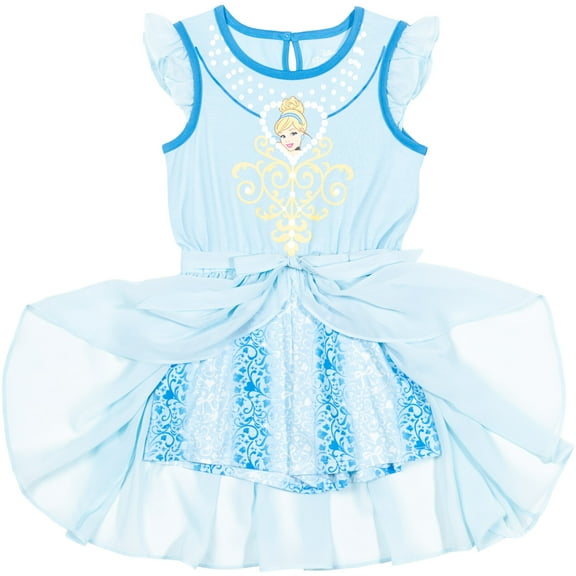 Disney Princess Cinderella Little Girls Romper and Skirt Toddler to Big Kid