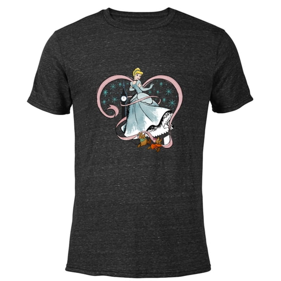 Disney Princess Cinderella Magic Spell - Short Sleeve Blended T-Shirt for Adults – Customized-Black