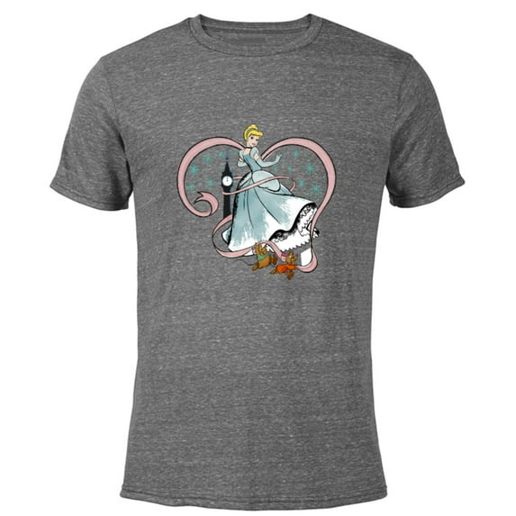 Disney Princess Cinderella Magic Spell - Short Sleeve Blended T-Shirt for Adults – Customized-Dark Heather