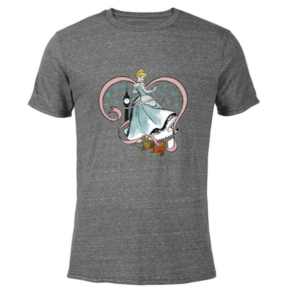 Disney Princess Cinderella Magic Spell - Short Sleeve Blended T-Shirt for Adults – Customized-Dark Heather