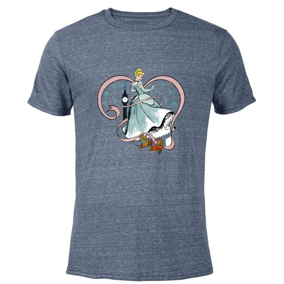 Disney Princess Cinderella Magic Spell - Short Sleeve Blended T-Shirt for Adults – Customized-Navy Heather