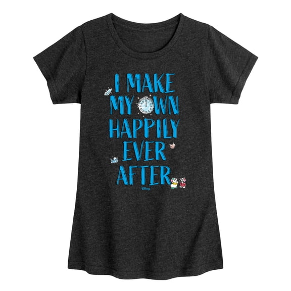 Disney Princess - Cinderella Make My Happily Ever After - Toddler & Youth Girls Short Sleeve T-Shirt