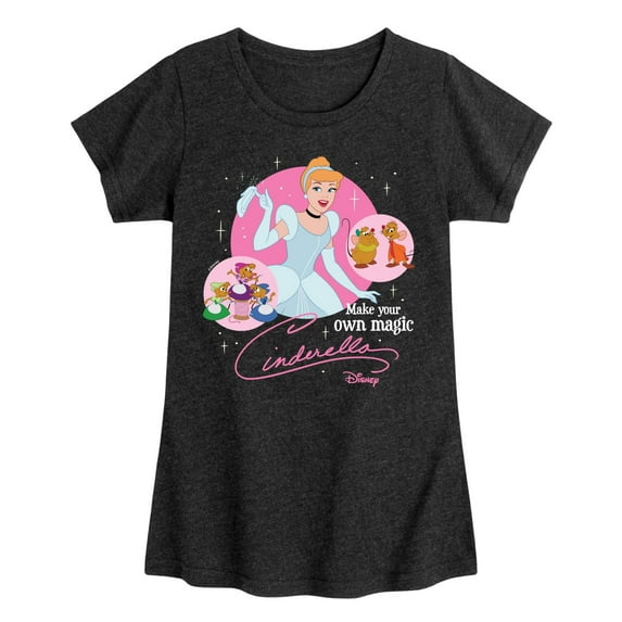 Disney Princess - Cinderella Make Your Own Magic - Girls Fitted Short Sleeve T-Shirt