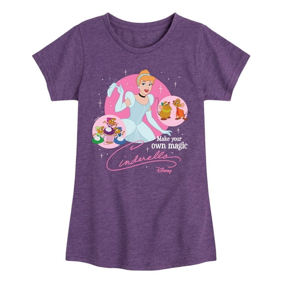 Disney Princess - Cinderella Make Your Own Magic - Girls Fitted Short Sleeve T-Shirt
