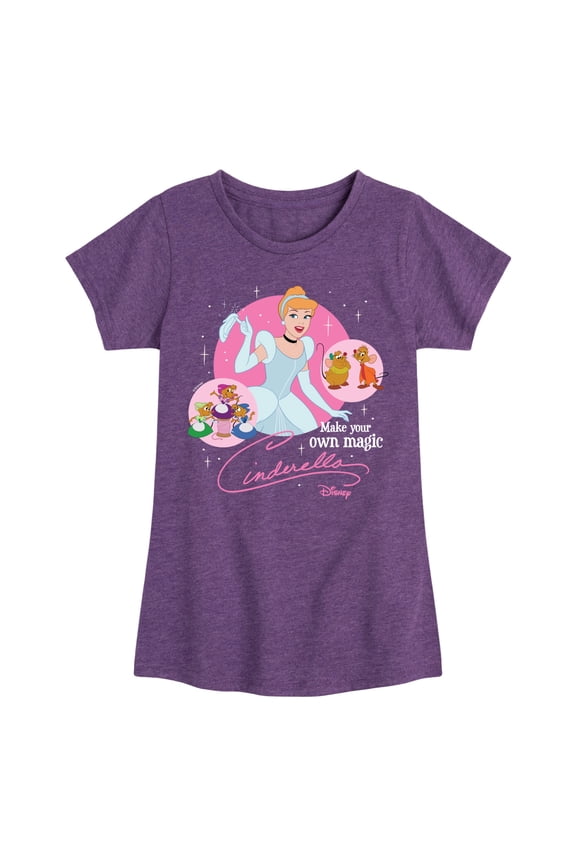 - Cinderella Make Your Own Magic - Girls Fitted Short Sleeve T-Shirt