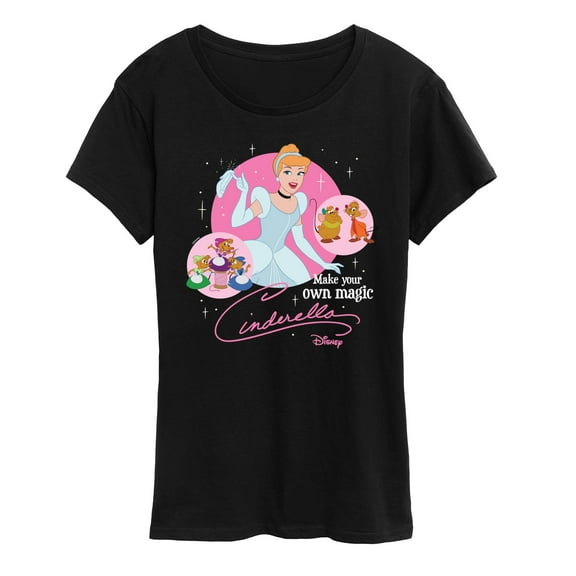 Disney Princess - Cinderella Make Your Own Magic  - Women's Short Sleeve Graphic T-Shirt