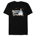 thumbnail image 1 of Disney Princess Cinderella Merry Bright Beautiful Holiday Standard - Short Sleeve Blended T-Shirt for Adults – Customized-Black, 1 of 5