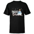thumbnail image 1 of Disney Princess Cinderella Merry Bright Beautiful Holiday Standard - Short Sleeve T-Shirt for Kids – Customized-Black, 1 of 5