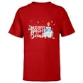 thumbnail image 1 of Disney Princess Cinderella Merry Bright Beautiful Holiday Standard - Short Sleeve T-Shirt for Kids – Customized-Red, 1 of 5