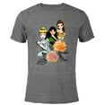 thumbnail image 1 of Disney Princess Cinderella Mulan Belle Floral - Short Sleeve Blended T-Shirt for Adults - Customized-Dark Heather, 1 of 5