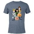 thumbnail image 1 of Disney Princess Cinderella Mulan Belle Floral - Short Sleeve Blended T-Shirt for Adults - Customized-Navy Heather, 1 of 5